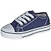 C2-Infants Lace Up Canvas Pump Shoes With White Laces - 26 (UK-8) Navy