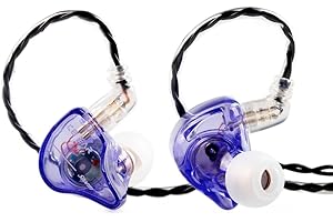 keephifi KBEAR Storm Professinal In Ear Monitor IEM, Controladores dinámicos, cancelación de Ruido, Cable Chapado en Plata 4N OFC, cómodos de Llevar para Correr, Trabajar, Montar a Caballo