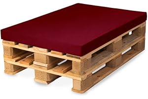 ‎TEXDEKO TexDeko BEZUG (ohne Füllung) für Palettenkissen 120x80x12 cm wasserabweisend waschbar In- & Outdoor Made in EU (Bordeaux)