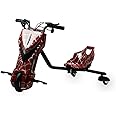 36V Electric Drift Trike for Kids | 8" Front Motorized Wheel & PU Rear Wheels with LED Lights | Variable Speed Ride-On | Suitable for Ages 8-14 | Unique Stylish Designs (Black Lightning)