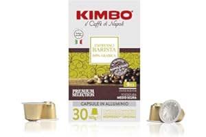 Kimbo Capsule Compatibili Nespresso* Original in Alluminio - 30 Capsule - Espresso Barista 100% Arabica