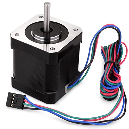 Quimat Nema 17 Schrittmotor Bipolar 2A 0,59Nm (84oz.in) 47mm Körper 4-Blei mit 1m Kabel & Stecker und Montage Halterung für 3D Drucker Printer / CNC - 5