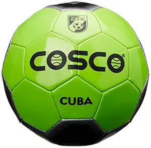 Cosco Cuba Foot Ball, Size 5 (Green and Black)