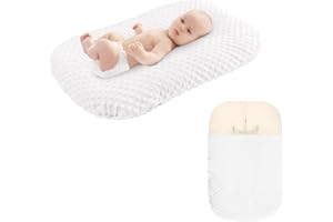 ‎HAOKAINI Haokaini Neugeborenen Liege Kissen Abdeckung Abnehmbare Schutzhülle Weichen Minky Dot Baby Liege Kissen Abdeckung für Neugeborene Mädchen Und Jungen