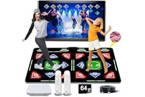 OZLET HDMI Dance Mat 64GB Storage, 1000 Games,81 MTV Videos,885 Songs.Dance pad Combines Dance,Yoga,Aerobics,Running,Sports, and Puzzle Games A Prestigious Gift for Boys & Girls.Flannel Material