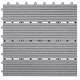 Lieferumfang: 11x WPC-Fliesen je 30x30cm = 1m²