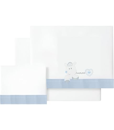 Piumino sfoderabile + Set lenzuola 3pz per Carrozzina Orso cuore