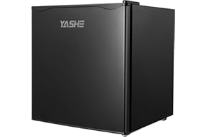 YASHE 52L Mini Fridge Freezer, Table Top Fridge, Single Door Compact Refrigerator, Adjustable Thermostat, Large Capacity, Reversible Door, Refrigerators for Bedroom, Offices, Dorm, Apartment