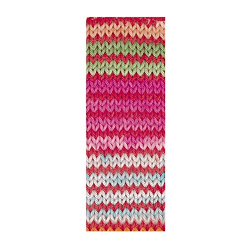 Lana Grossa Cotone Print * 4x Cotone Lana Grossa Print Bubblegum (Fb 153) * Baumwolle zum Stricken – Baumwolle zum Häkeln – 100% Baumwolle – 2,5-3,5 mm – 50g/125m + GRATIS MyOma Label - 2
