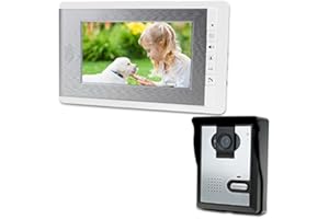 LIBO SMART HOME LIBO Videocitofono Impermeabile da 7" Spioncino Videocitofono Cablato Monitor HD Digitale Telecamera Visione Notturna IR per il Sistema di Ingresso Porta Della Casa