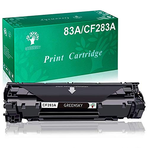 GREENSKY 1 paquete cartucho de tóner compartible de reemplazo para HP CF283A 83A para HP Laserjet Pro MFP M125a M125nw M125rnw M126a M126nw M127fn M127fp M127fw M128fn M128fp M128fw M201dw M201n
