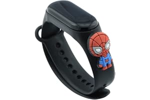 GENERICO Orologio digitale braccialetto in silicone bambino bambina Sportivo cartoni animati - cinturino compatibile xiaomi mi band (Spider)