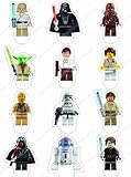 Cakeshop 12 x PRE-CUT Lego Star Wars Stand Up Edible Cake Toppers - Premium Wafer Paper
