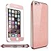 Price comparison product image iPhone 5 / 5S / Se Case , NWNK13® Rose Bling / Sparkling / TPU / Electroplate Back Case With Matching Color Fiber Front Temper Screen Protector Plus Branded Card Organiser