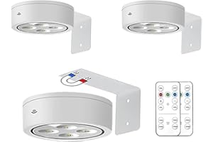 MIOBLUE 3Pack Picture Light Battery Operated Painting Lights, Wireless Magnetic Display Art Light with Remote Controls,Dimmable Timer for Art Frame Artworking Portrait Wall Decor