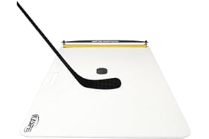kasifei Almohadilla de tiro de hockey con rebotador, 48 x 24 pulgadas, equipo de entrenamiento profesional de hockey para disparar, hielo sintético para pasar y manejar palos