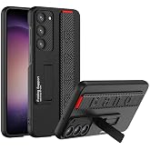 Spia Samsung Galaxy S24 Plus ile Uyumlu Kılıf Siyah Karbon Bora Standlı Kapak (Samsung Galaxy S24 Plus ile Uyumlu, Siyah Karb