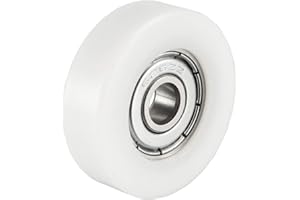 sourcing map 4Pcs 6x30x9mm Roue de convoyeur coulissante de poulie de roulement de galet Blanc