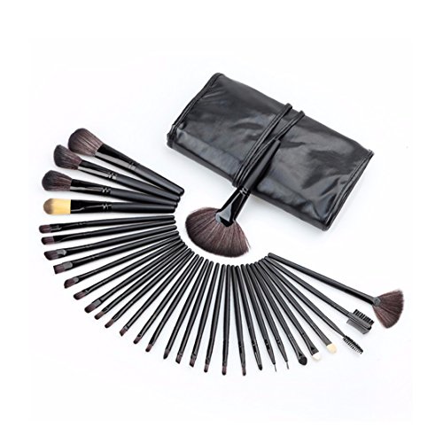 24teiliges Profi Makeup Pinselset mit Schwarzer Tasche UK von Kurtzy TM