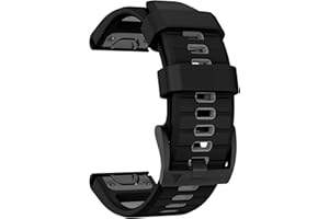 MYSNBKN 22mm Correa de ajuste rápido para Garmin Fenix 7 Pro/Fenix 7/Fenix 6/Fenix 5/EPIX 2, Correa de repuesto de silicona suave para Garmin Forerunner 935/945/955/754/Approach S60/S62