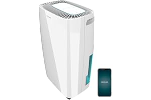 Cecotec Deshumidificador Big Dry 4000 Expert Connected. Control Wifi, 10L/día, Depósito extraíble 2,5L, Cobertura 105m3/h, Gas R290, Silencioso, Humedad 40% a 80%, Pantalla LED, Apagado Automático