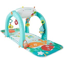 Fisher-Price Gimansio bebé océano 4 en 1, manta de juego para bebé (Mattel FXX12)