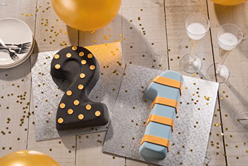 KitchenCraft Sweetly Does It Kuchenform, Motiv: Zahl 0, aluminium, silber, 18 x 30 x 5 cm - 2