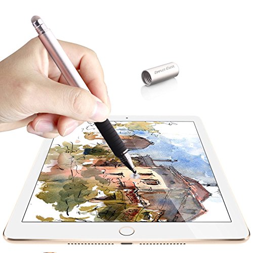 Dimples Excel Präzision Stylus pen Eingabestifte for Ipad Pro Kindle Tablet Touchscreen Smartphone mit Ersatzspitzen (Silber + Silber) - 8