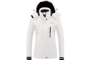 GEMYSE Donna Giacca da Sci impermeabile montagna Giacche Pile invernale antivento Cappotto con Cappuccio