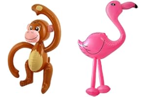 Henbrandt Novelty Inflatable/ Blow Up Monkey & Flamingo Fancy Dress Accessory
