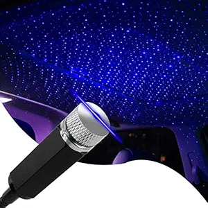 AUTOPOWERZ USB LED Portable Adjustable Flexible Auto Roof Star Projector Lights Decorations with Romantic Galaxy Atmosphere Fit for Car, Ceiling, Bedroom, Party - Black