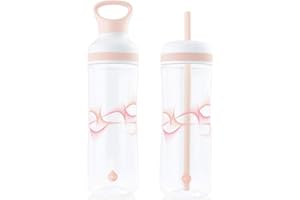 EQUA Beat butelka na napoje 2 w 1 – butelka na wodę bez BPA – butelka sportowa z pokrywką do smoothie i słomką 800 ml lub 750 ml – butelka do uprawiania sportu i w podróży – designerska butelka sportowa