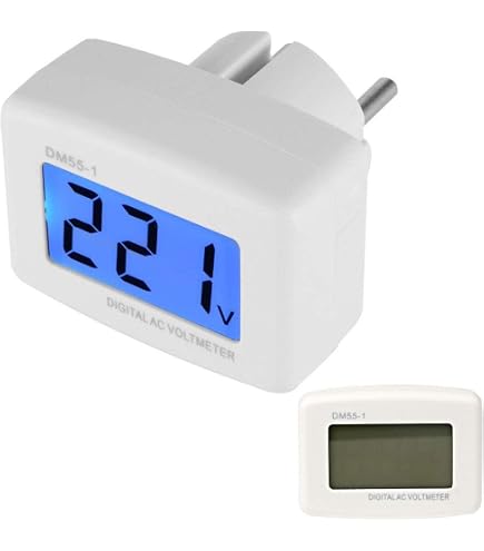 Voltmètre CA numérique, DM55-1-EU 230 V 50 Hz CA Appareils de testeur de tension de voltmètre CA domestique de haute précision EU Plug