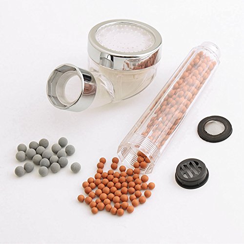 Handbrause,BeautyPO Hoher Druck Ionisch Badezimmer Duschkopf, LED Duschkopf Kopf Automatische 3 Farbwechsel, 30% Wassersparend und Anti-Bakterien Filter Brausekopf - 5