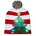Produktbild QYL Weihnachtliche BlinkenkiHut mit LED-Lights bis Knitting Cap für Erwachsene Kinder,Red