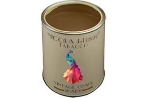 NICOLA VERNICI Vernice Vintage Chalk Shabby a Base di Acqua, per Interni ed Esterni, Aspetto Opaco, Made in Italy, Colore Tabacco - Formato 1 lt