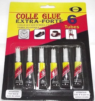 Générique SET DE 6 TUBES DE SUPER GLUE COLLE FORTE MULTI USAGE BRICOLAGE