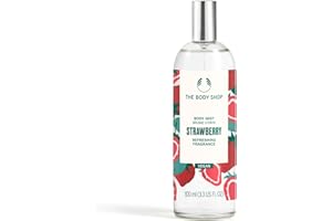 The Body Shop Strawberry Body Mist (1x 100ml), Refreshing Sweet Body Mist for Women, Fruit-Scented Mist with 97% Natural-Origin Ingredients, Everyday Body Spray, Vegan Body Care