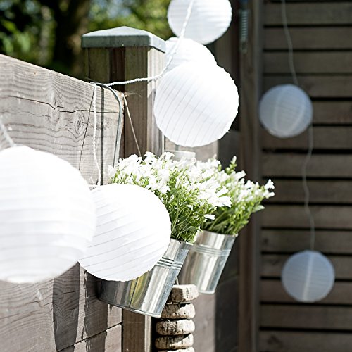 Plaights Lampion Lichterkette mit 15 LED’s in warmweiß | Sommerlichterkette XXL für draußen | perfekte Dekoration für Garten, Terrasse, Balkon, Party und Feiern - 2