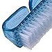 SODIAL(R) Clear Blue Handle Nail Manicure File Cleaning Brush