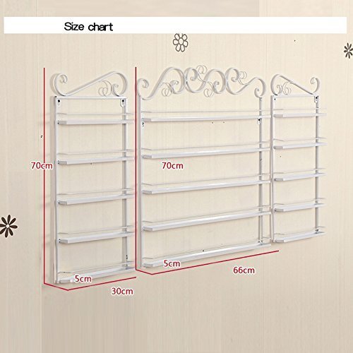 Drei Sätze von Lagergestell Asvert Nail Polish Rack, 3 PCS Set Wandmontierte 5-Tier Metall Nagellack Organizer für ätherische Öle Display / Store - 2