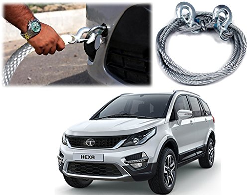 Auto Pearl - Car Auto Full Steel Towing Tow Cable Rope 2000kgs 6mm Heavy Duty 4Mtr For - Tata Hexa RS.498 (43.00% Off) - Amazon