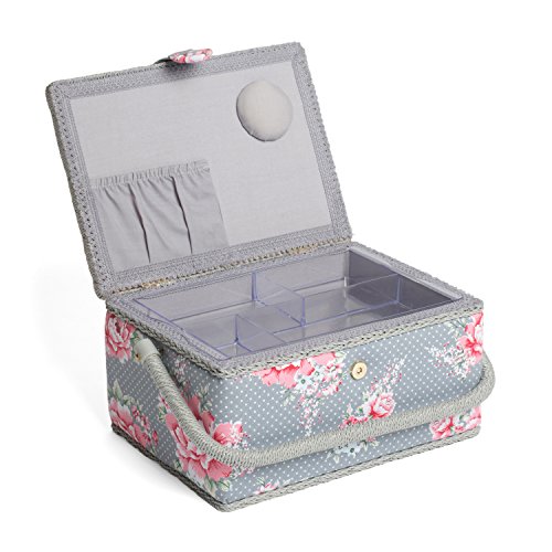 Hobbygift Nähkästchen Groves Exklusive Print Collection Nähkästchen, Baumwoll-Mischgewebe, schöne Bloom, mittel - 2