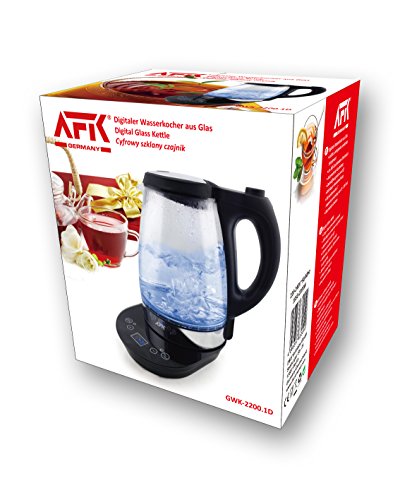 1,7 Liter 2200 Watt Glas Wasserkocher mit Temperatureinstellung LED Beleuchtung 360° drehbar - 3