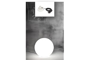 KLORIS Sfera Lampada Design luminosa da Giardino diametro cm 45 Mod. Moon 45 con Cavo Elettrico, lampadina inclusa. IP65 Made in Italy