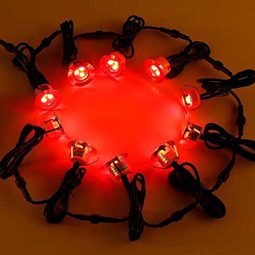 【Promotion】FVTLED 10er Set Treppen Bodeneinbauleuchten Aussen 1W Ø45mm IP67 Wasserdicht Einbaustrahler Terrasse Küche Garten Led Lampe (RGB) - 5