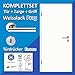 Produktbild Innentür Set PRAG 1 Drücker Emma BB Türblatt DIN Links 610x80x1985 mm Zarge 635-680x80-90x1972-2025 mm Zimmertür Komplettset Weißlack Tür in Weiß
