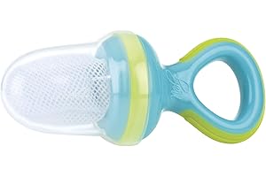 Nuby ID5397AQUA - Alimentador antiahogo con redecilla, color agua