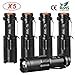 Produktbild KEENZO LED Taschenlampe, XML-T6 LED Taschenlampen-Fackel-taktische 5 Modi Lampe justierbarer Fokus Zoomable Licht 5er set