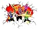 Produktbild Power Rangers Wand Crack Selbstklebendes Wand Kunst Größe 1000 mm breit x 600 mm tief (groß)